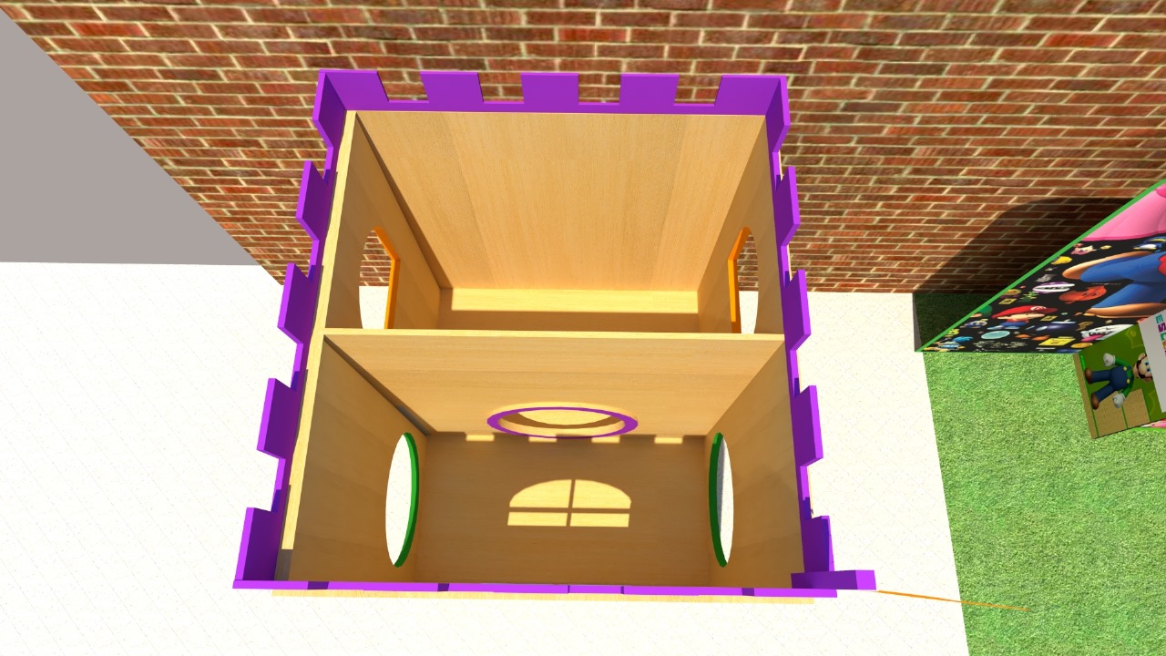 Render 3D — Casinha superior